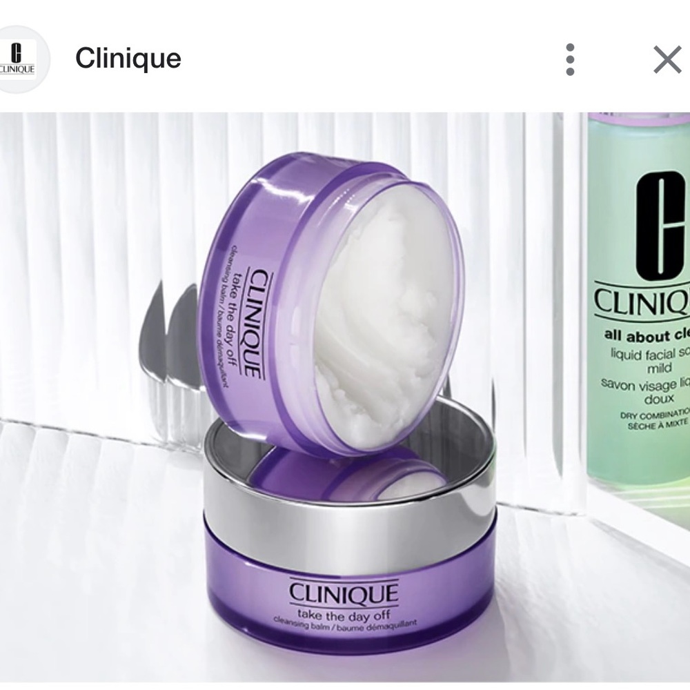 🌟NWOT! Clinique Take The Day Off Cleansing Balm - Purple